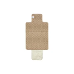 Quiltet pusleunderlag, classic stripes camel