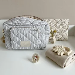 Quiltet pusleunderlag, lierre/almond