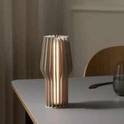 Radiant LED batterilampe, pearl beige