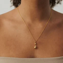 Rain Necklace, forgyldt