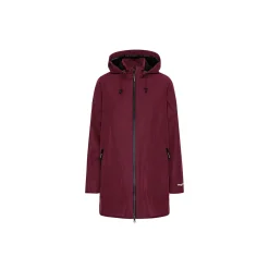 Raincoat, maroon banner