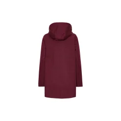 Raincoat, maroon banner