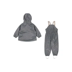 Rainy Palme Set, laurel blue check