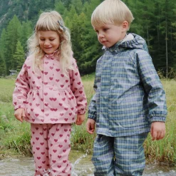 Rainy Palme Set, laurel blue check