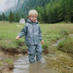 Rainy Palme Set, laurel blue check