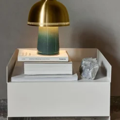 Raku SH8 transportabel bordlampe, blue green/brass