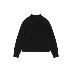 Raw Wool Jumper, black