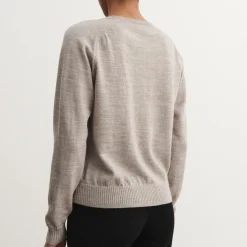 Raw Wool Light Sweater, oat melange