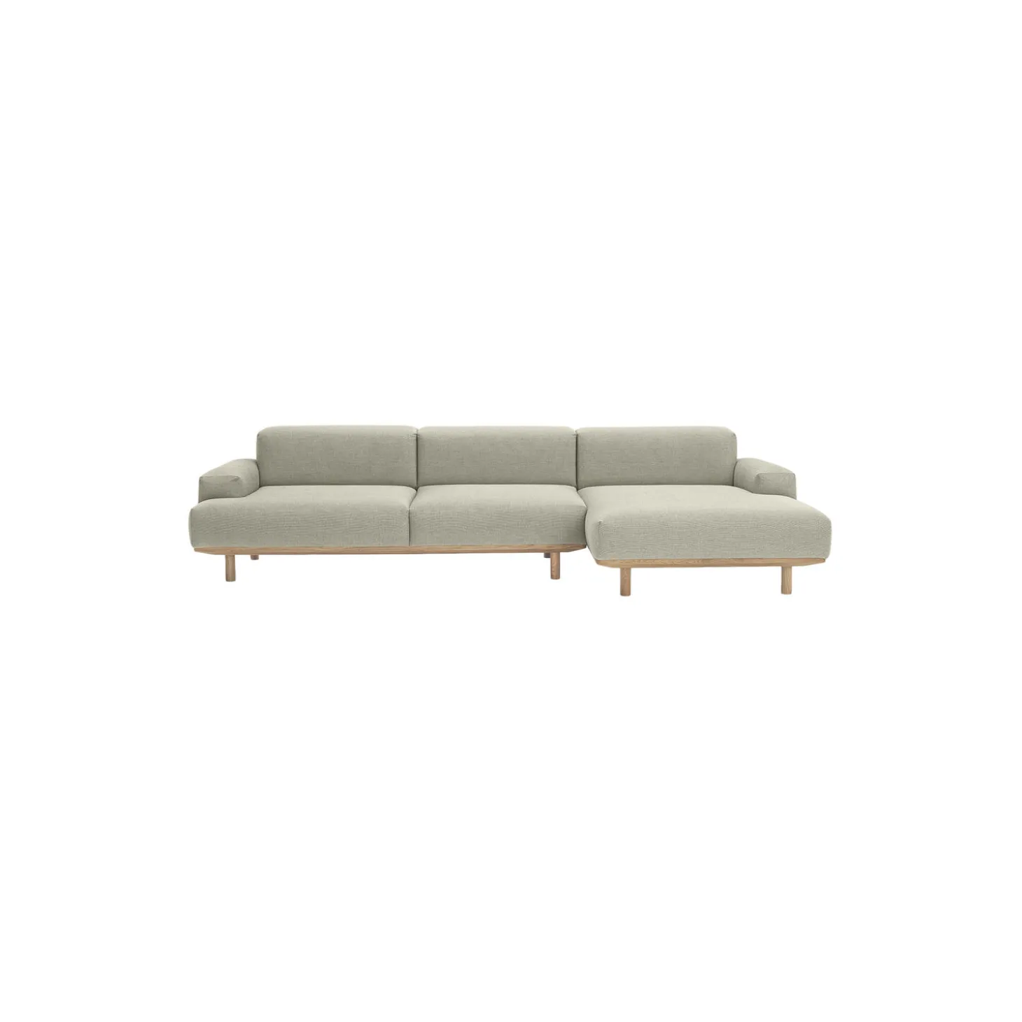 Reason 2-pers. sofa med chaiselong, Re-Wool 218
