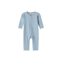 Rena LS Romper, blue stripe