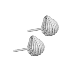 Ørering med muslingeskal, sølv