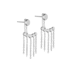 Øreringe med kæder, sølv