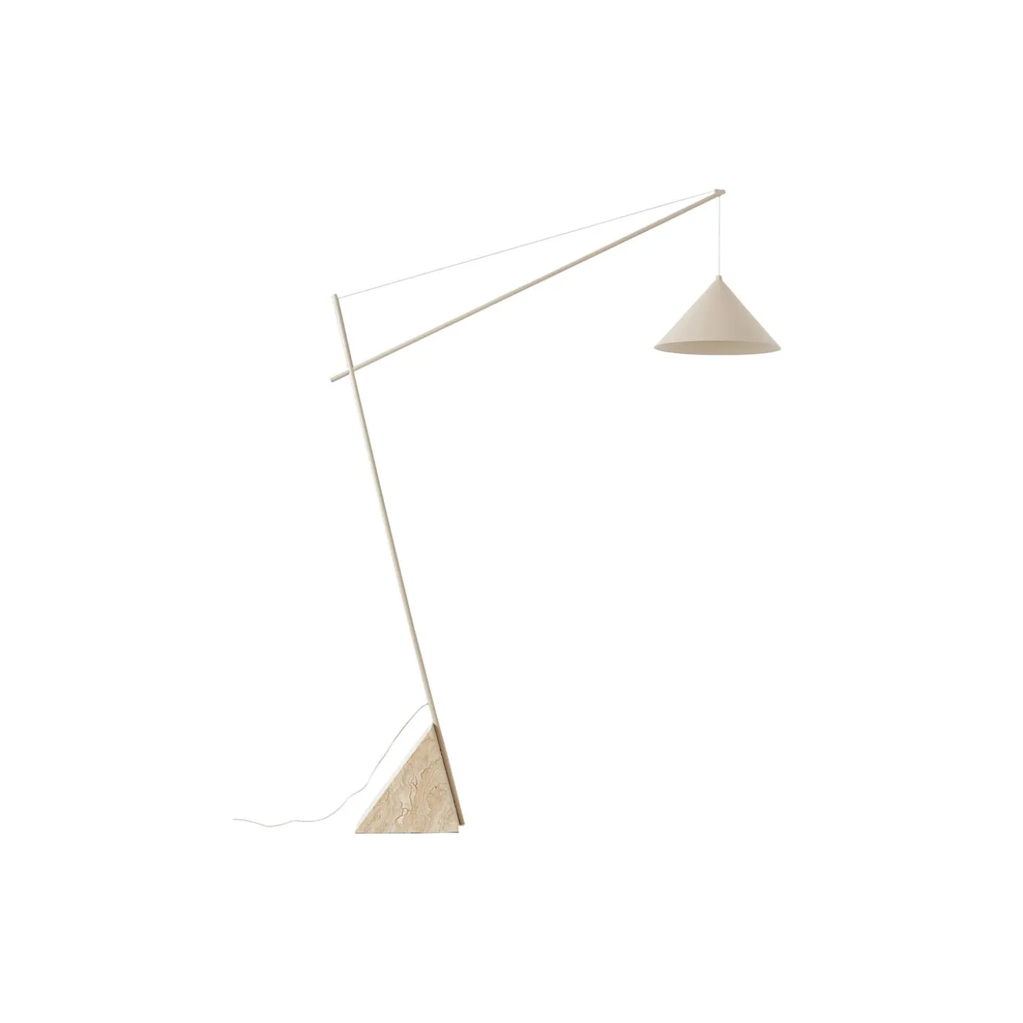 Reyna læselampe, lys beige