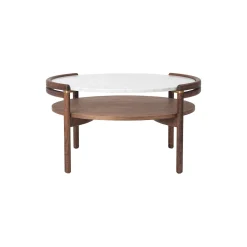 RF1905 Sideways sofabord, olieret valnød/Carrara marmor