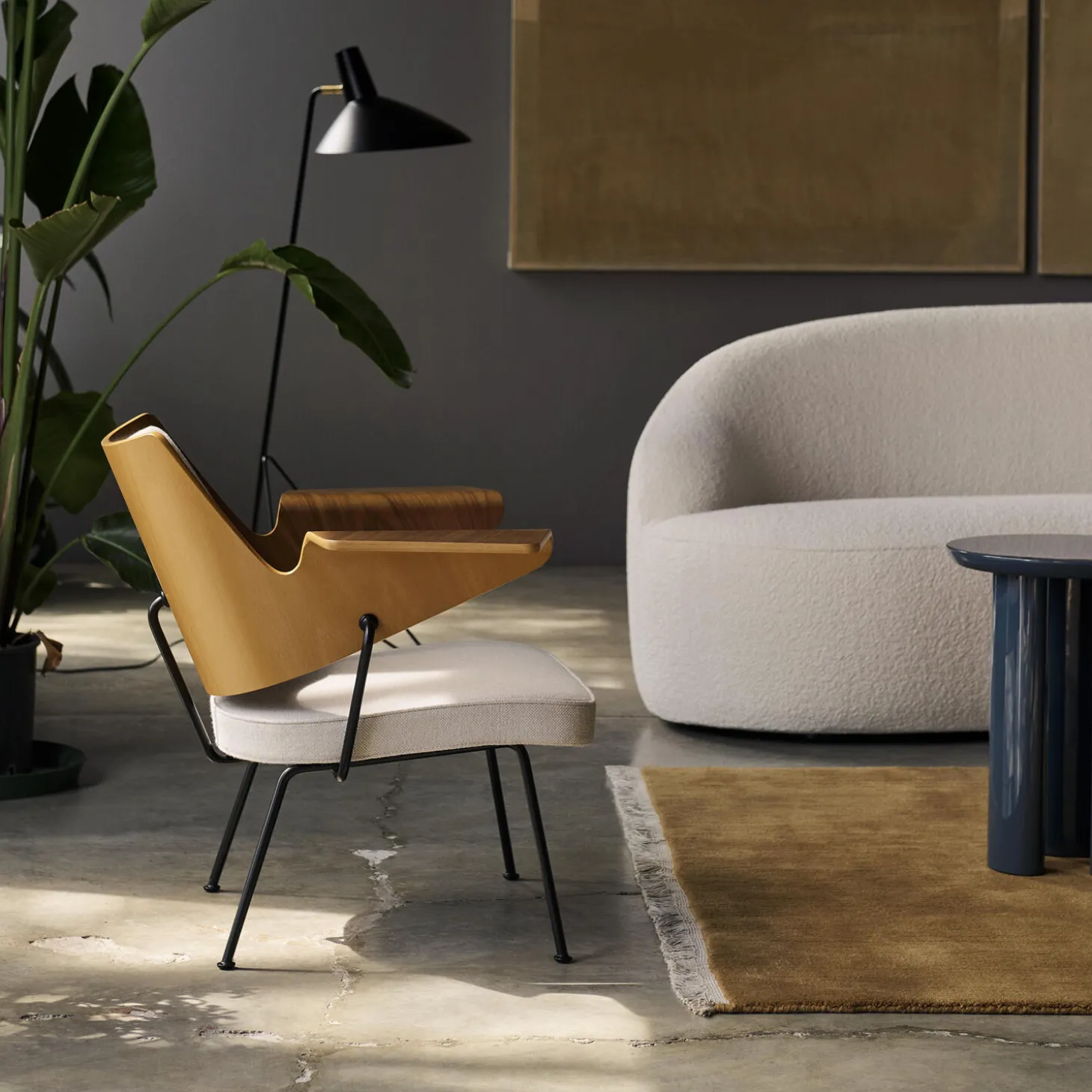 RFH RD8 Lounge Chair, walnut/beech/hallingdal 227