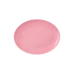Rhombe Color ovalt serveringsfad, rosa