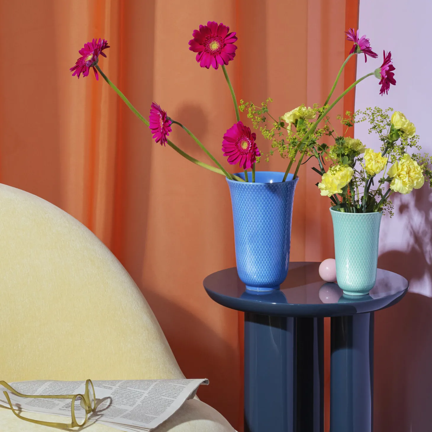 Rhombe Color vase, aqua