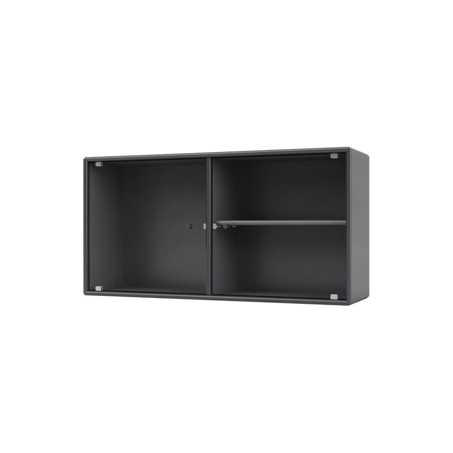 RIPPLE I vitrineskab, 36 coal