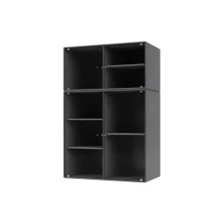 RIPPLE III vitrineskab, 36 coal