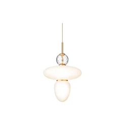 Rizzatto 43 Pendant, satin brass/opal