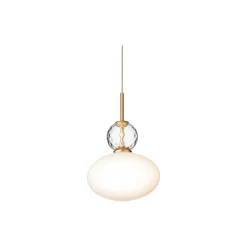Rizzatto 32 pendant, satin brass/opal