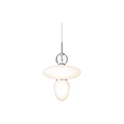 Rizzatto 43 Pendant, satin silver/opal