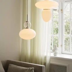 Rizzatto 43 Pendant, satin silver/opal