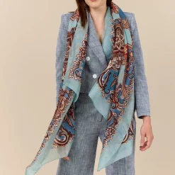 ROYAL PAISLEY tørklæde, blue