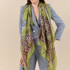 ROYAL PAISLEY tørklæde, olive