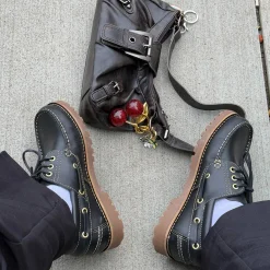 RUDDER-X Boat Shoes, black