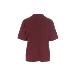 Saku kortærmet bluse, maroon