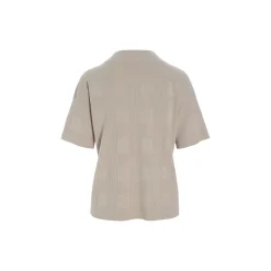 Saku kortærmet bluse, stone