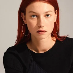 SANNE Hoops X Large, gold plated