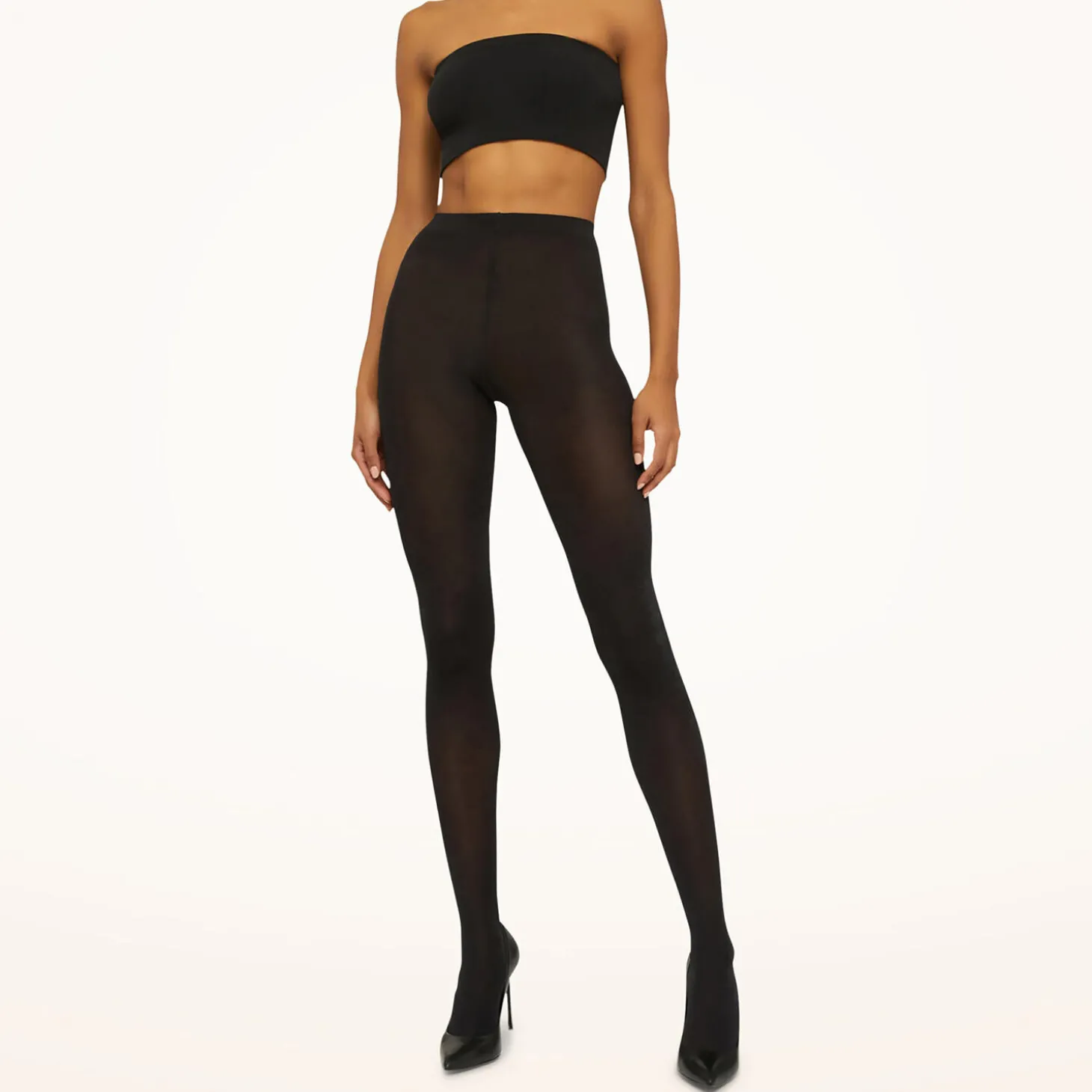 Satin Opaque 50 Tights, black