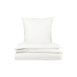 Satin sengesæt, hvid