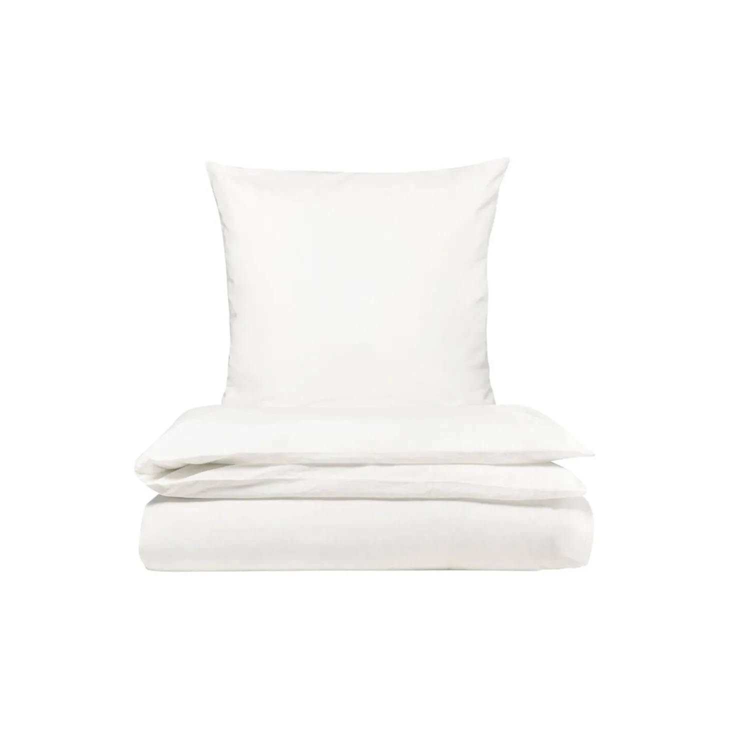 Satin sengesæt, hvid