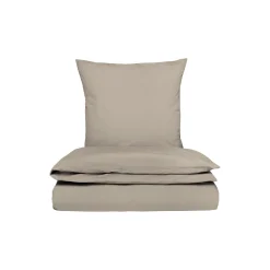 Satin sengesæt, valnød brun