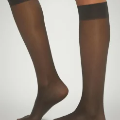 Satin Touch 20 Knee-Highs, nearly black