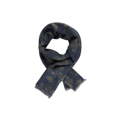 Scarf Wool, blue pattern