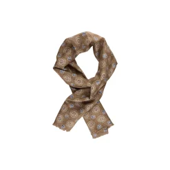 Scarf Wool, brown pattern