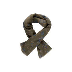 Scarf Wool, green pattern