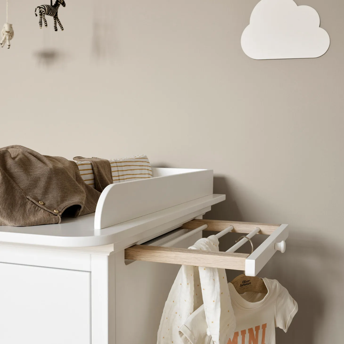 Seaside 2 udtræk & vasketøjspose til Seaside kommode og puslekommode med 6 skuffer