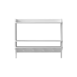 Seaside boghylde med knager