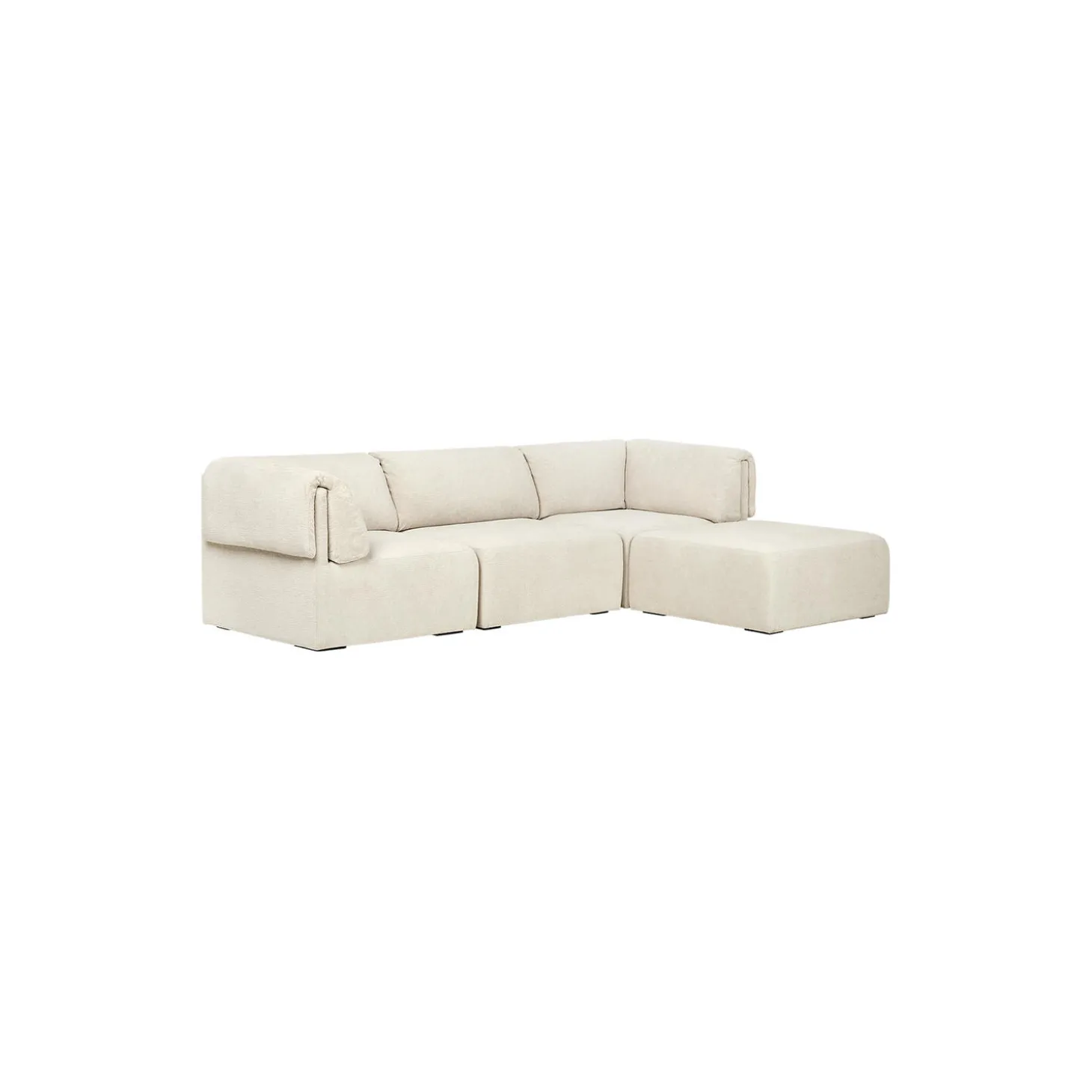 3-seater Wonder Sofa with Armrests and Chaise Longue, Mumble 02