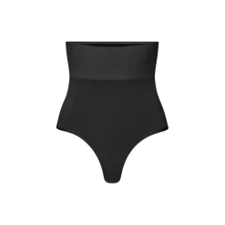 Second Skin High Waist Thong, black