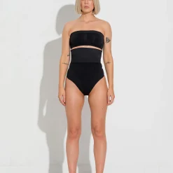 Second Skin High Waist Thong, black