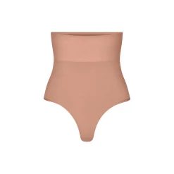 Second Skin High Waist Thong, tan