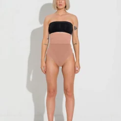 Second Skin High Waist Thong, tan