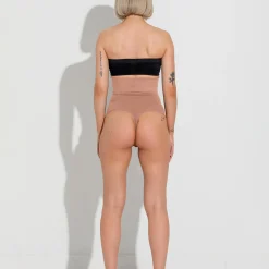 Second Skin High Waist Thong, tan
