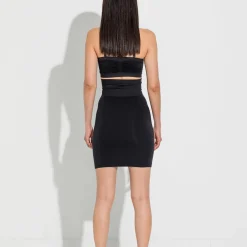 Second Skin High Waist Tube Skirt, black